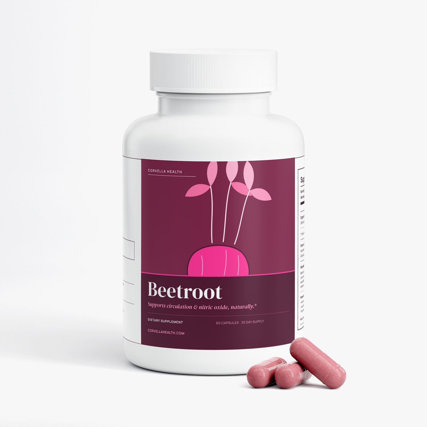 Corvella Beetroot Capsules To Support Circulation And Vitality